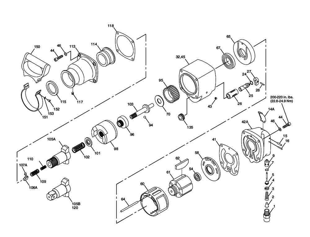 Figure 0 Diagram and Parts List for CP6120-PASEL  Chicago Pneumatic Wrench